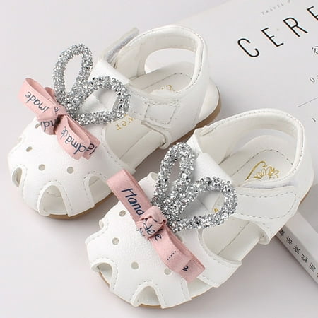 

Princess Girls Baby Hallow Rabbit Ear Pot Beach Sandals Girls Cute Soft Shoes Fragarn