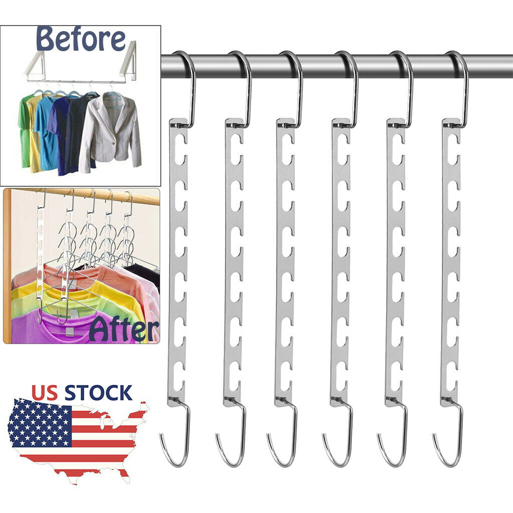Wonder Closet Hanger Organizer Hook Space Saving Clothes Rack Clothes Hangers US