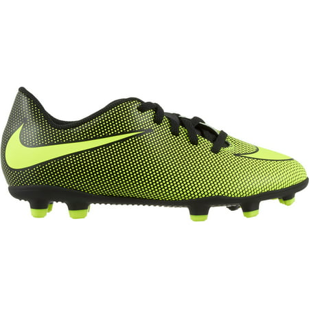 Nike Kids' Bravata II FG Soccer Cleats, Black/Volt, Medium (Best Soccer Cleats For Forwards)