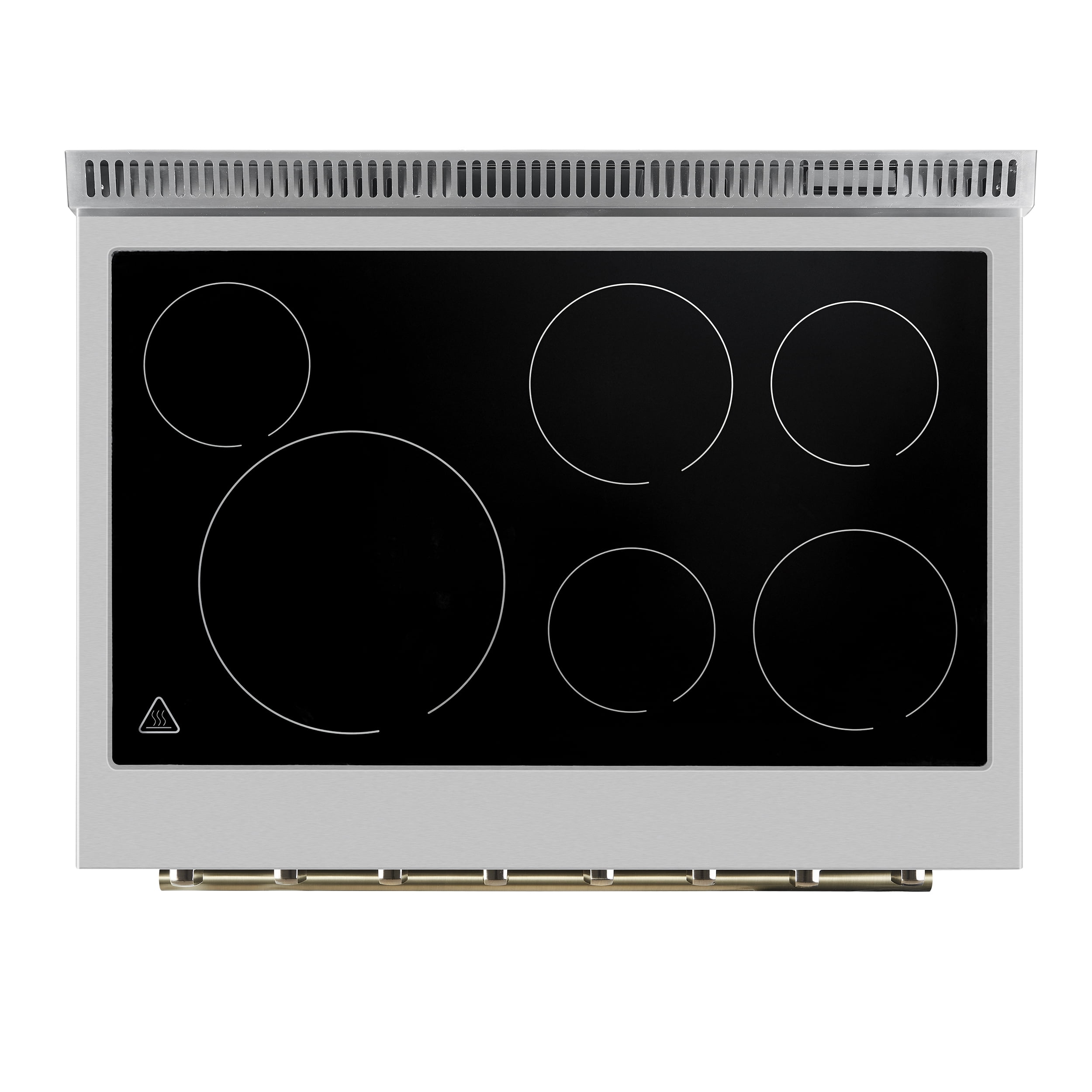 Forno Paolo 36 Inch White Freestanding Electric Range, Stainless Steel, 5.44 cu.ft, True Convection Oven, Energy Efficient
