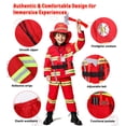 thumbnail image 3 of Disfraz de bombero LOYO para niños de 10 a 12 años con accesorios, 3 of 8