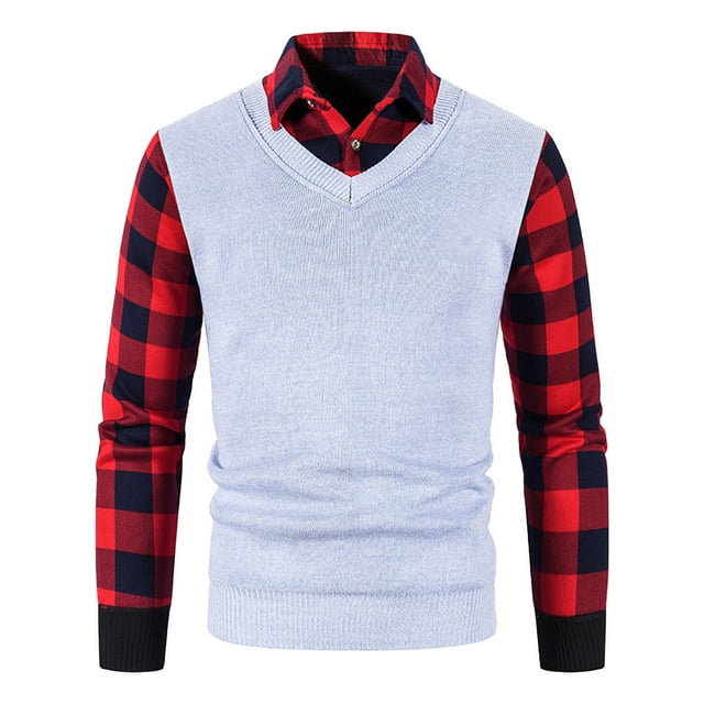 Gaexia Chemise Gainante pour Homme Automne Hiver Affaires Décontractée Deux Cols Confortable Extensible (TG, Gris)