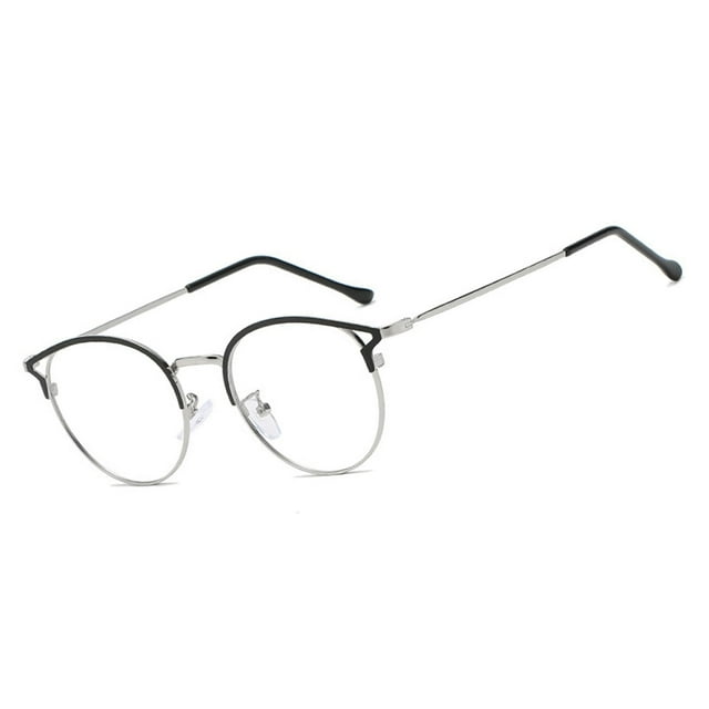 3 Blue Light Blocking Glasses Photochromic Sunglasses Computer-Gaming Glasses Classic Half Frame Cat-Ear Sunlight Filter Lens Anti-Eye-Fatigue for Men WomenThree Colors Optional