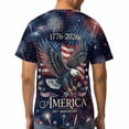 thumbnail image 5 of LAOLIUSN America 250th Anniversary Shirt, USA 250 Years of Freedom 1776-2026 Patriotic Eagle T-Shirt, Soft Stretch Commemorative Graphic Tee, S-4XL, 5 of 7