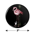 thumbnail image 3 of Pink Flamingos Palm Tree Kitchen Refrigerator Locker Button Magnet, 3 of 6