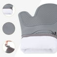 thumbnail image 6 of Unique Bargains Heat Resistant Soft Silicone Oven Mitts Set of 2 Dark Gray 13x7.5 Inch, 6 of 7