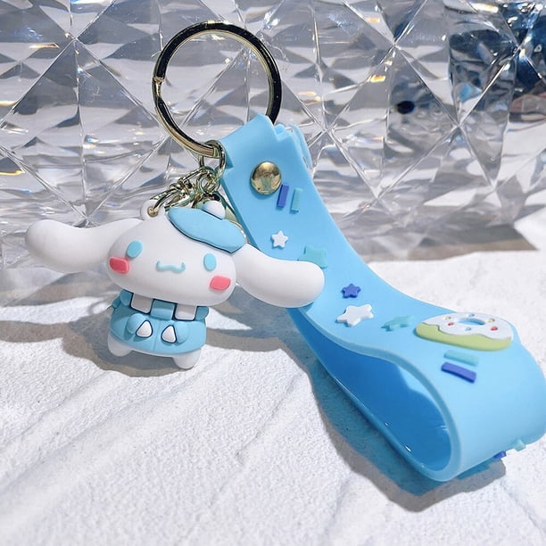 Sanrio-llaveros de dibujos animados Kawaii, juguetes de Cinnamoroll, llaveros de muñeca de acción, llavero colgante de llave de teléfono, adorno YAOSANBAO BAO unisex