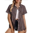 thumbnail image 4 of Ailaofu Womens Button Down Shirts short Sleeve Cuffed Business Work Tunic Top with Pocket Collared Blouses, 4 of 5