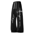 thumbnail image 4 of CONZONE Men's Baggy Sweatpants Gothic Wide Leg Pants for Men Trendy Elastic Waist Graphic Y2K Soft Streetwear Joggers With Pocket, 4 of 5