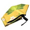 thumbnail image 6 of Green Frogs and Flowers Compact Sun Umbrella Windproof Travel Umbrellas for Rain Strong Portable UV Protection, 6 of 8