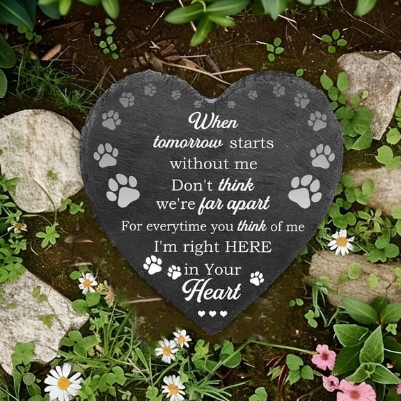 Custom Pet Memorial Stone for Home or Garden – Dog & Cat Memorial Headstone, Pet Loss Keepsake, Dog & Cat Remembrance Gift