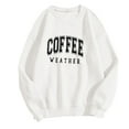 thumbnail image 2 of Plus Size Womens Sweatshirts Hoodless Crewneck Long Sleeve Easter's Day Printed Sweatshirts White M, 2 of 3