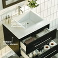 thumbnail image 3 of Totti Wave 24" Espresso Modern Bathroom Vanity w/ Super White Man-Made Stone Top & Sink, 3 of 7