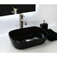 thumbnail image 2 of Esatto Econokit Vonia Satín Paquete Lavabo ovalin negro llave contra y céspol, 2 of 4