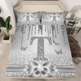 thumbnail image 2 of Manfei Letter Monogrammed T 3pcs Twin Sheet Sets for Kids Children Girls,Dreamy Princess Twin Fitted Sheet,Cute Butterfly Bowknot Breathable Flat Sheet,Bling Glitter Bedroom Decor, 2 of 7
