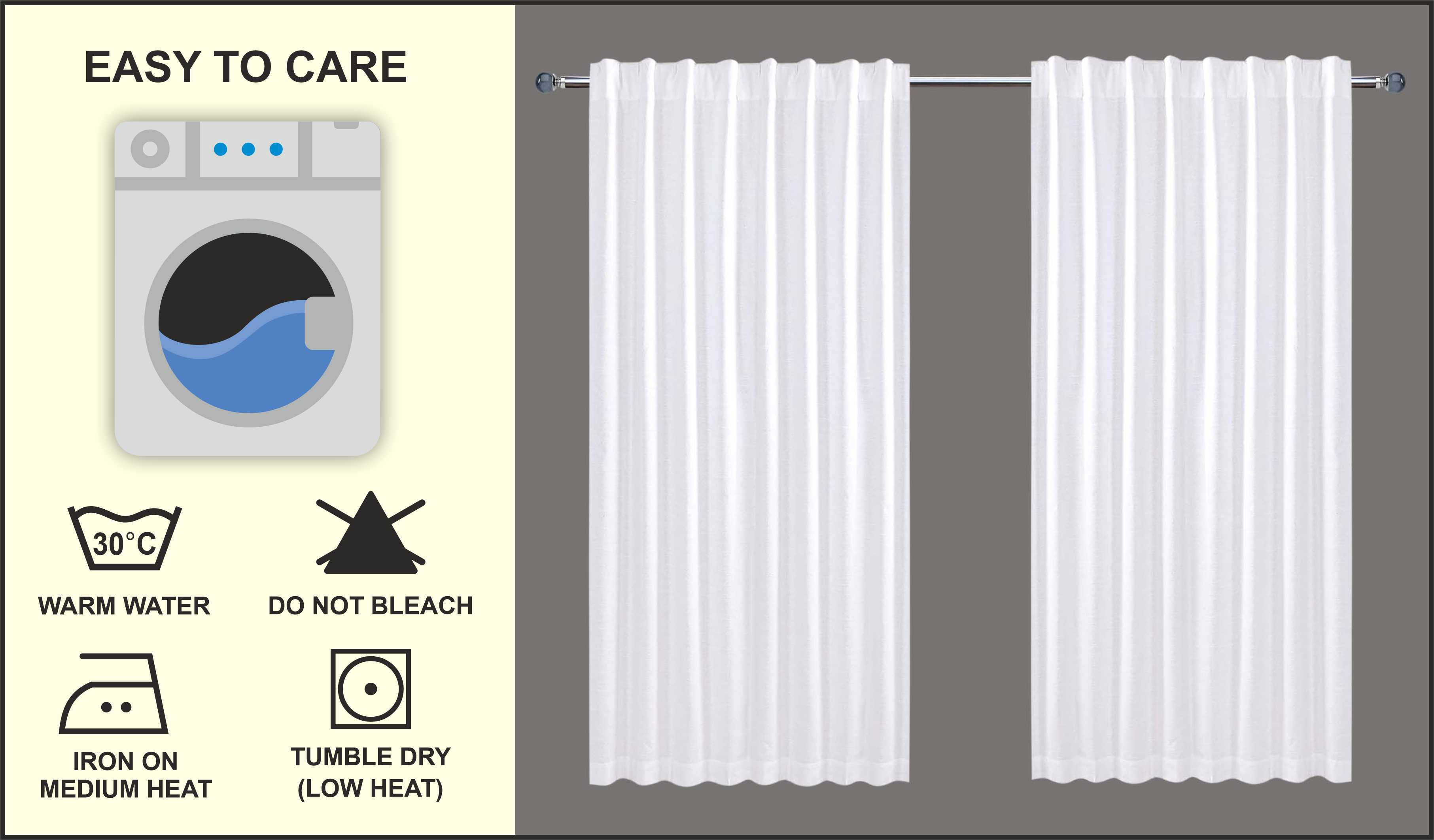 GFI Linen Clubs 100% Cotton Jacquard Curtains – Set of 2 Panels, 50x63 Inch – Self Design Weave – Light Filtering Window Drapes for Living Room, Bedroom, Modern & Farmhouse Decor
