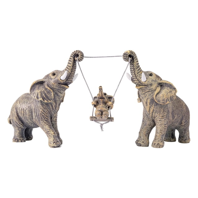 Estatua de elefante TOHLUCS para decoración del hogar, resina, 10 x 2,5 x 5 cm, hecha a mano