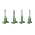 thumbnail image 4 of Cortadores De Ranurado De Borde Recto, Revestimiento De PTFE Práctico 4 Piezas Broca De Enrutador De Ranura En T C45 Acero + Carburo De Tungsteno Para Carpintería Cergrey T Slotting Cutter, 4 of 8