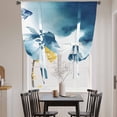 thumbnail image 3 of Navy Blue Fish Balloon Curtains 63 Inch Length for Living Room/Bedroom, Nautical Coastal Summer Ocean Modern Art Rod Pocket Privacy Door Curtains Decorative Tie Up Shade for Window 52"x63", 3 of 8