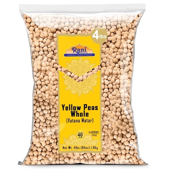 Rani Yellow Peas Whole, Dried (Vatana, Matar) 64oz (4lbs) 1.81kg Bulk ~ All Natural | Vegan | Gluten Friendly | Kosher