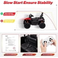 thumbnail image 2 of Historyli Auto eléctrico para montar: volante realista,asiento espacioso con cinturón de seguridad,espacio de almacenamiento independiente,neumáticos duraderos con amortiguadores y control remoto, 2 of 7