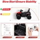 thumbnail image 2 of Historyli Auto eléctrico para montar: volante realista,asiento espacioso con cinturón de seguridad,espacio de almacenamiento independiente,neumáticos duraderos con amortiguadores y control remoto, 2 of 7