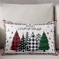 thumbnail image 3 of Xmas Tree Merry Christmas Throw Pillow Cover,Seasonal Winter Snowflake Rectangle Decorative Pillow Case Protector Soft Cushion Cover Lumbar Pillowcase for Couch Sofa Bedroom Car Chair Decor 16x24 In, 3 of 8