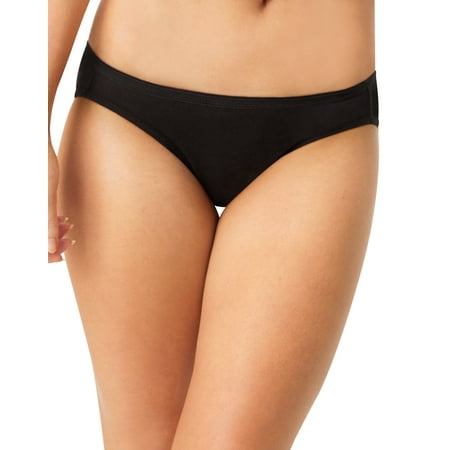 Hanes No Ride Up Cotton Bikini Panties 6-Pack Womens Panty Assorted Underwear
