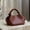 claret, variant on Classic Small Bou Bags For Women Luxury Designer Handbags Purses 2026 New In PU Woven Top Handle Metal Sheet Decoration Shoulder