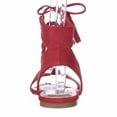 thumbnail image 6 of Womens Steve Madden Daryyn Flat Lace Up Sandals - Red, 6 of 6