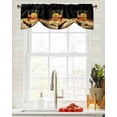 thumbnail image 5 of Tie Up Valance Curtain for Kitchen,Cigarettes Whiskies Alcoholic Cognac Rod Pocket Short Curtains Adjustable Tie-Up Shade Valances,Farm Wood Grain Window Treatment for Bathroom Living Room Bedroom, 5 of 8