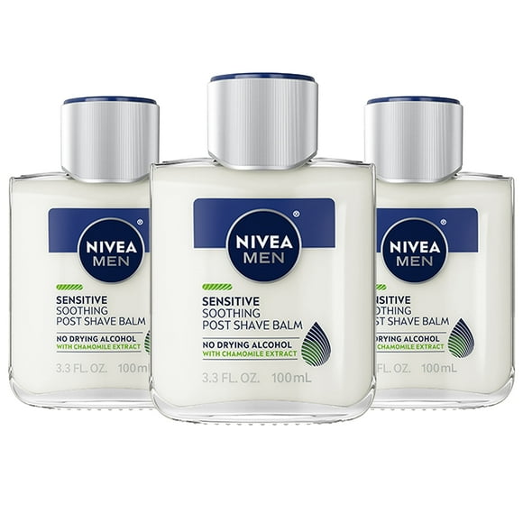 Bálsamo para después del afeitado Nivea Men Sensitive Soothing, 100 ml, paquete de 3