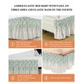 thumbnail image 6 of Flower Teal Bed Skirt Grey Cherry Blossoms Cotton Linen Background Bed Skirts Queen Size 18 Inch Drop, Wrap Around Dust Ruffle&nbsp;Bedskirt with Adjustable Elastic Belt for Queen Size Beds, 6 of 7