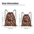 thumbnail image 2 of Kdxio Leaf And Fruit Print Drawstring Backpack Bag,Waterproof Draw String Back Sack, Gym Drawstring Bags Swim Bag For Unisex, 2 of 5