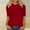 Wine, variant on Women 3/4 Sleeves Casual Shirts Pullover Loose Blouse