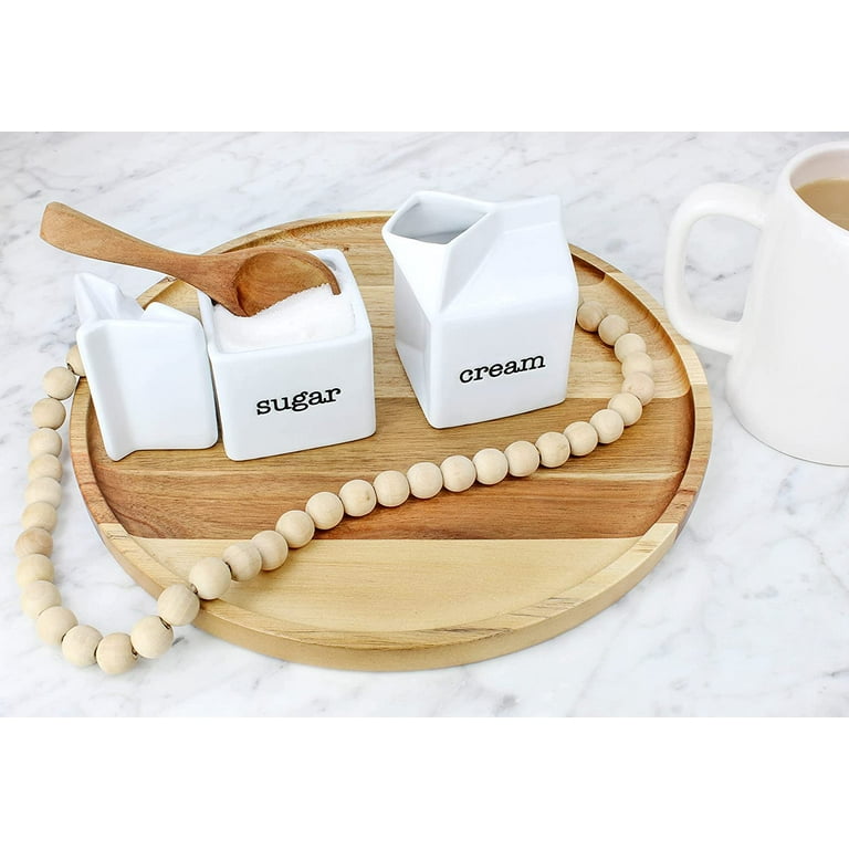Darware Novelty Cream and Sugar Set, Milk Carton Shaped Ceramic