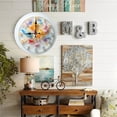 thumbnail image 5 of Colorful Resin Clock 10-Inch Silent Wooden Wall Clock, Battery Operated (AA Batteries Not Included), Artistic Home Decor, 5 of 8
