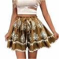 thumbnail image 2 of Sakmal Butterfly Skirt with Shorts Underneath Mini A line Yellow Flowy Fashion Boho 7" Skorts, 2 of 9