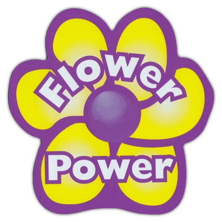 Flower Shaped Magnet - Flower Power, Peace Love Hippies, Hippy Chick - Great For VW Volkswagen Bugs, Busses, Vans, (Best Chick Magnet Car)