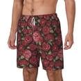 thumbnail image 2 of Uemuo Rose Flowers Pattern Mens Swim Trunks Quick Dry Board Shorts with Mesh Lining, Stretch Beach Shorts Quick Dry No-Chafing Board Shorts-3X-Large, 2 of 9