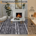 thumbnail image 4 of Area Rug 5x7 Modern Geometric Floor Cover with Non-Slip Backing, Temporary Marble Style Throw Rug, Machine Washable Soft Low Pile Accent Carpet for Living Room, Bedroom, Office, Black Gray, 4 of 8