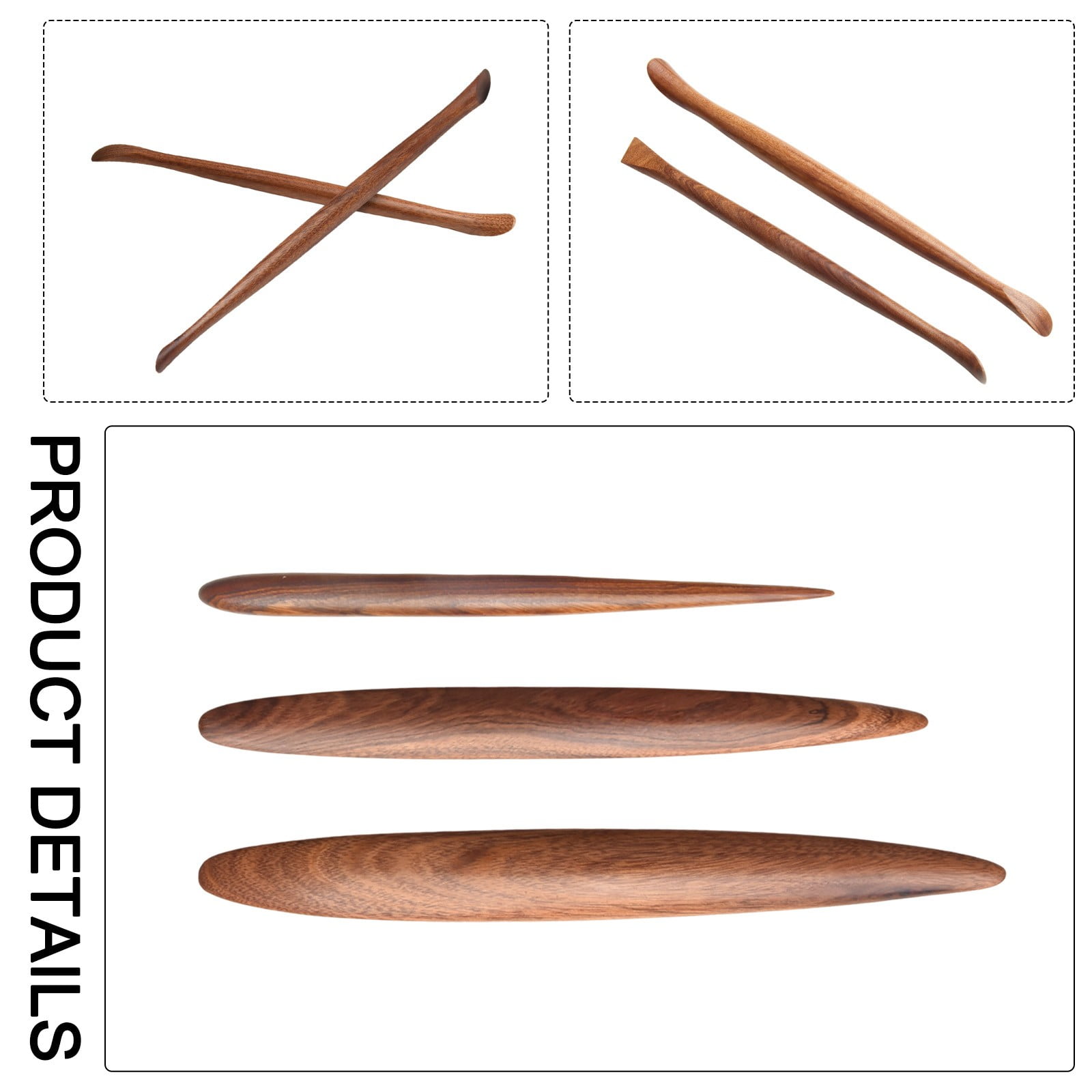 7pcs Mahogany Clay Polymer Modeling DIY Sculpture Accessories Sculpting Smoothing Carving Soft Pottery Ceramic Tools
