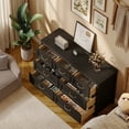 thumbnail image 3 of Aiho Extra-Wide 7-Drawer Wood Storage Dresser Chest, 47" Modern Cabinet Organizer with Safety Anti-Tip Hardware for Bedroom Living Room Hallway, Elegant Black Finish, 3 of 8