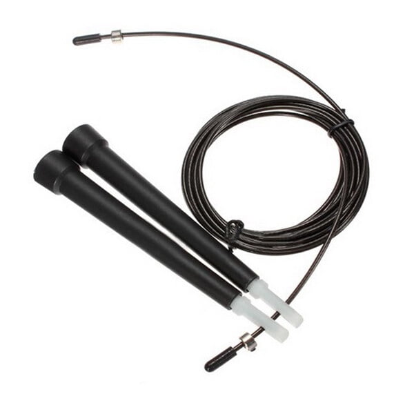 2.8M Adjustable Steel Wire Cable Jump Rope Skipping Rope (Black