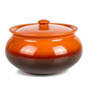 Natural Clay Cooking Pot Stoneware Tureen & Cork Trivet for Cooking Soup Dishes 2.5 Liters