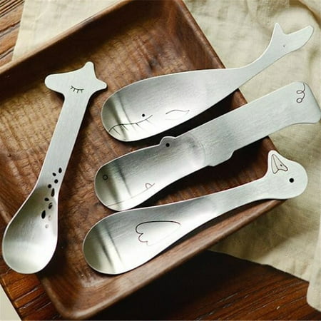 

Mosey Spoon Stainless Steel Cute Cartoon Animal Ice Cream Dessert Soup Children Stir Spoon