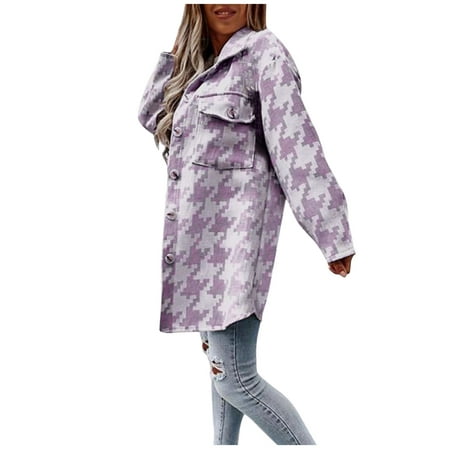 

gvdentm Jacket Scrub Jackets For Women Women s Casual Lapel Long Sleeve Button Sherpa Fuzzy Jacket Coat Winter Outwear With Pockets