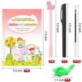 thumbnail image 2 of 4 Pieces Magic Practice Copybook with Pen English Practice Copy Book Handwriting Magic Writing Paste Board for Before School Kids, Number Math Alphabet Drawing Magic Calligraphy, 2 of 7