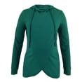 thumbnail image 4 of WAGUTH Women's Maternity Nursing Hoodies Long Sleeve Side Split Breastfeeding Sweatshirt Soft Casual Tunic Tops for Pregnancy Daily Wear,Green,XXL, 4 of 7