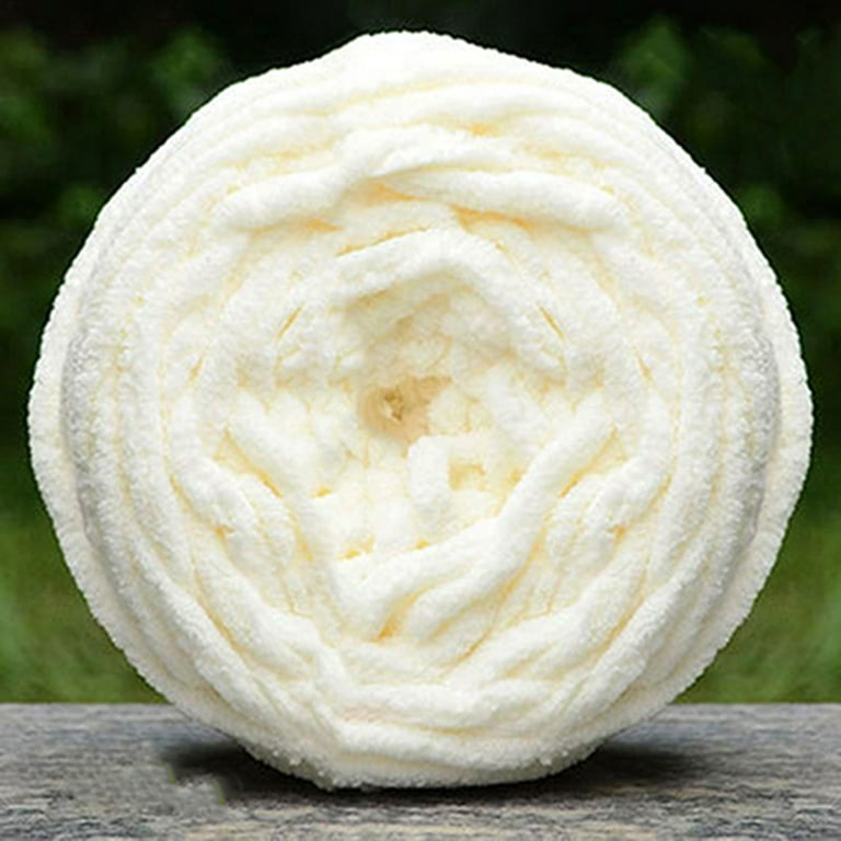 Elaydool Dye Hand-knitted Yarn Hand Knitting Soft Milk Cotton Yarn Thick Wool Yarn Big Wool Scarf Blanket White